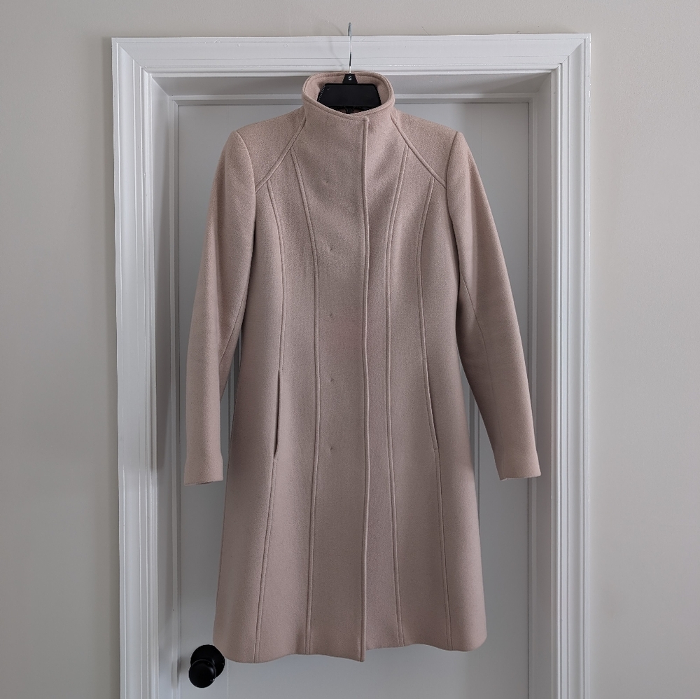 Reiss | Elegant Beige Wool Coat - Size XS